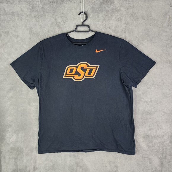 Mens Black The Nike Tee OSU Athletic Cut Shirt Short Sleeve Crew Neck Size XXL - Picture 2 of 9